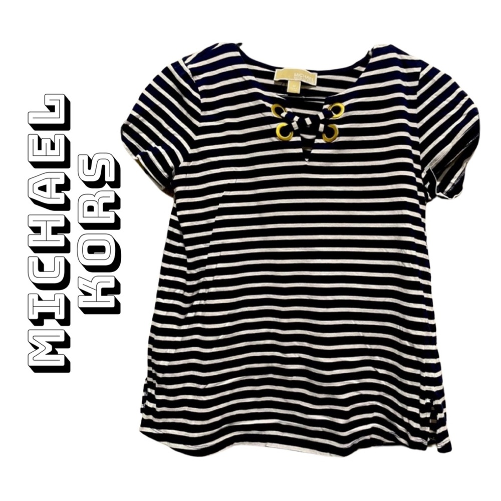 2009M Michael Kors Woman’s stripped blue and white. Medium